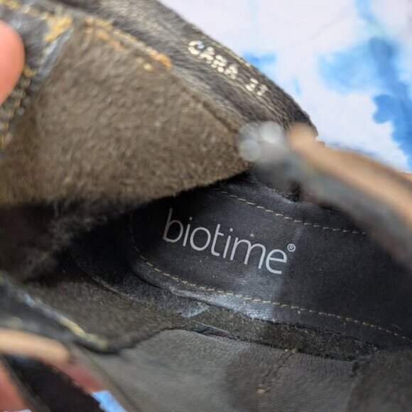 Biotime Brown Leather Cara Boot Women Size 37 - Picture 2 of 7